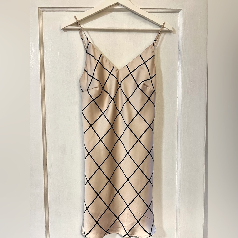 Wet Seal Cream & Black Striped Mini Tank Dress. Like New! Size Small